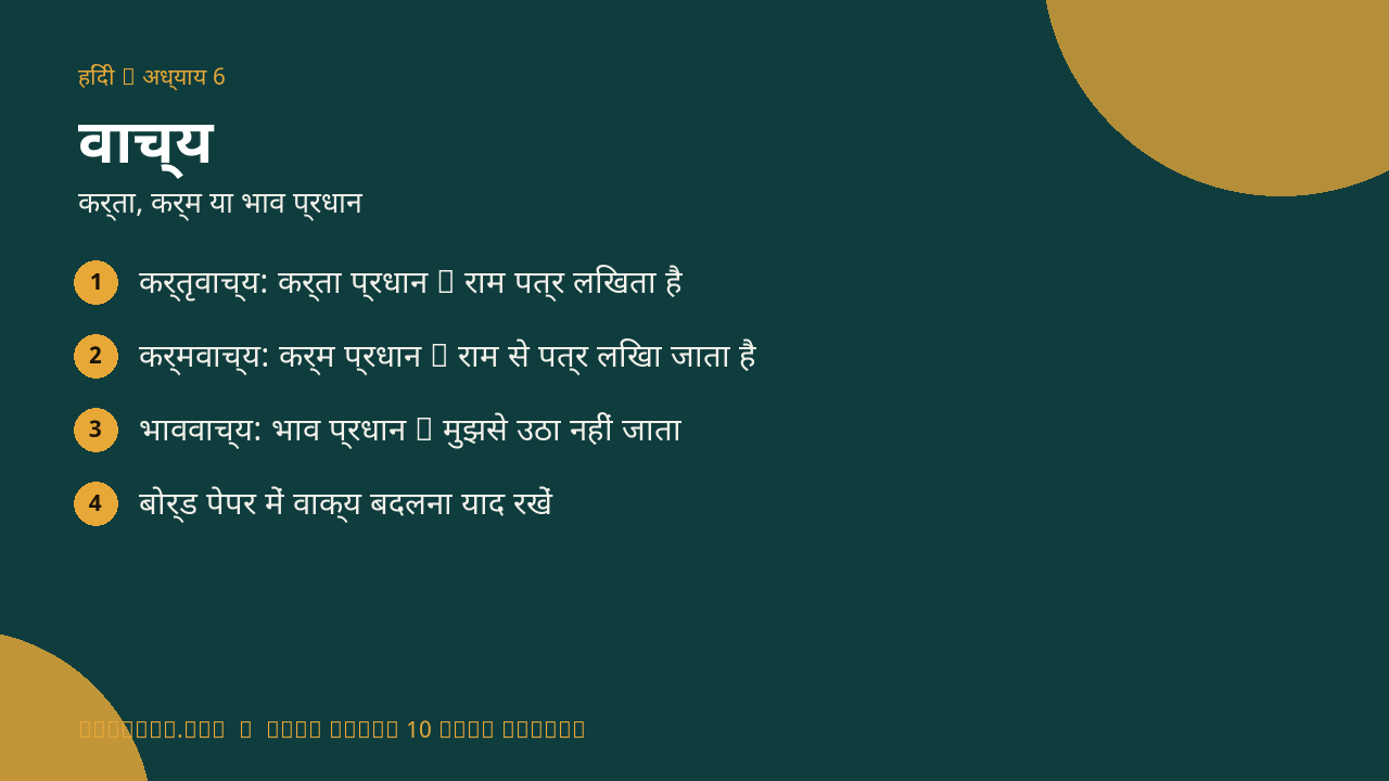 वाच्य infographic